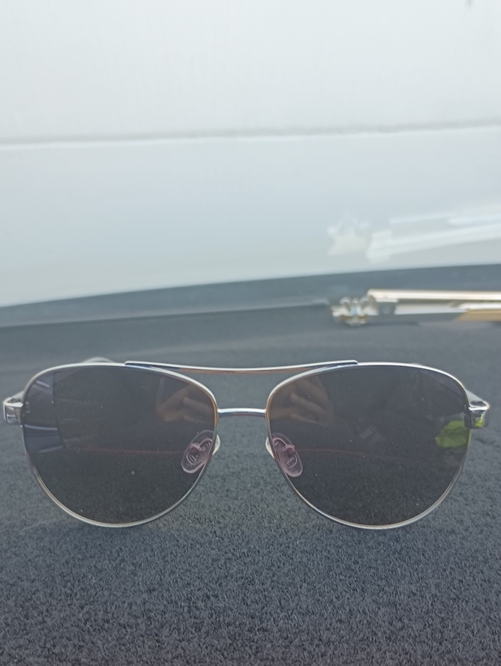 CARFIA Men's Black-Chrome Frame Aviator Sunglasses - Classic Polarized Gray Lens